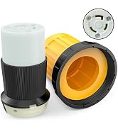 Nilight 30AMP RV Plug Power Cord Inlet Cover Ring Twist Lock 125V NEMA L5-30R Locking Female Plug...
