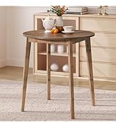 HOOBRO Bamboo Dining Table, Round Dining Table for 2, 27.5