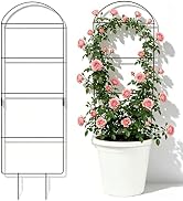 QTRQTR 2 Pcs 30'' Metal Trellis for Climbing Plants Outdoor Indoor Garden | Indoor & Outdoor Use,...