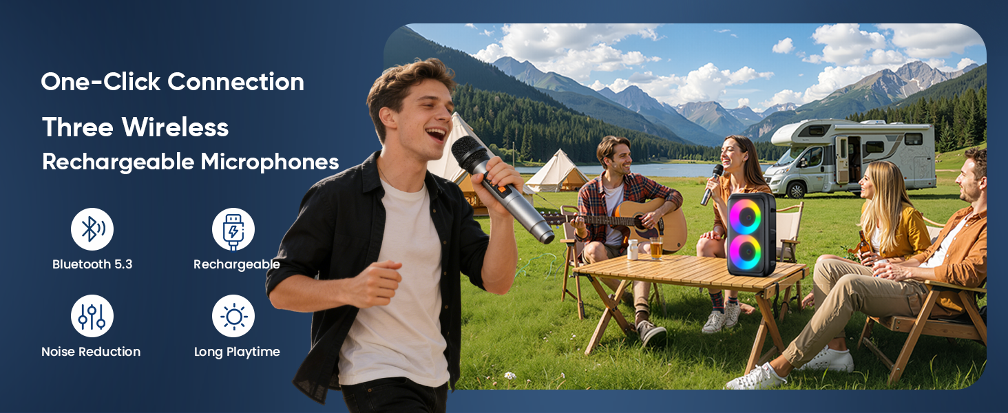 karaoke machine wireless microphone
