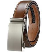 BOSTANTEN Mens Belt Leather Ratchet Belt For Men Dress and Casual with Adjustable Buckle, Trim to...