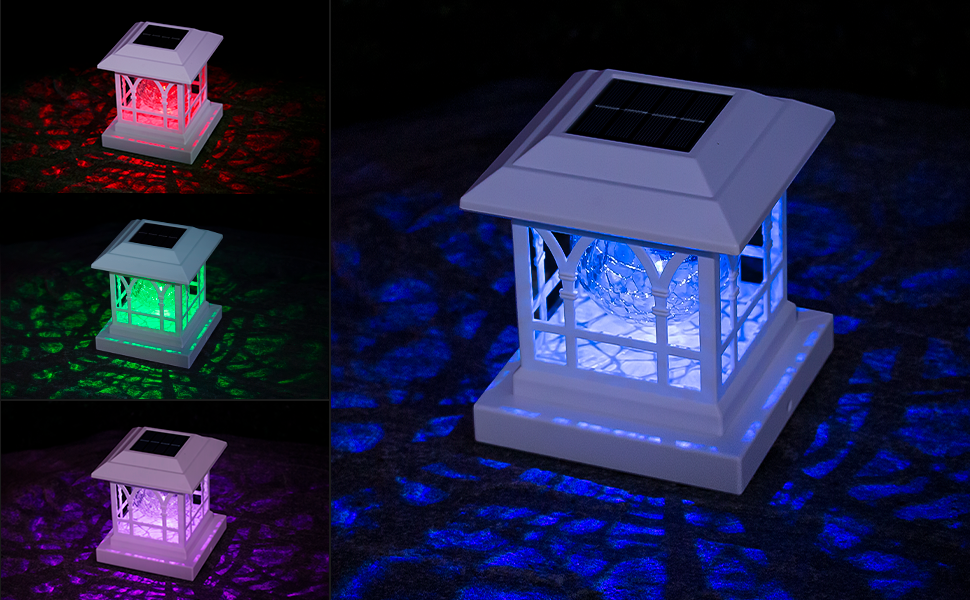solar post cap lights