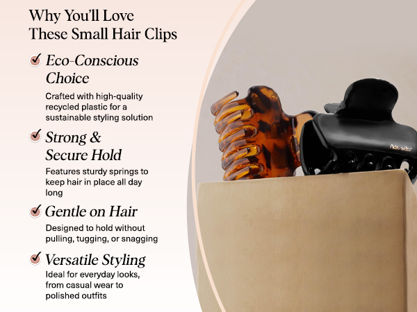 Kitsch Medium Claw Clips for Women - Strong Hold & Stylish Glossy Puffy Design