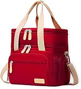 Weitars Lunch Bag for Women, Loncheras Para Mujer Waterproof Reusable Large Dual Compartment Lunc...