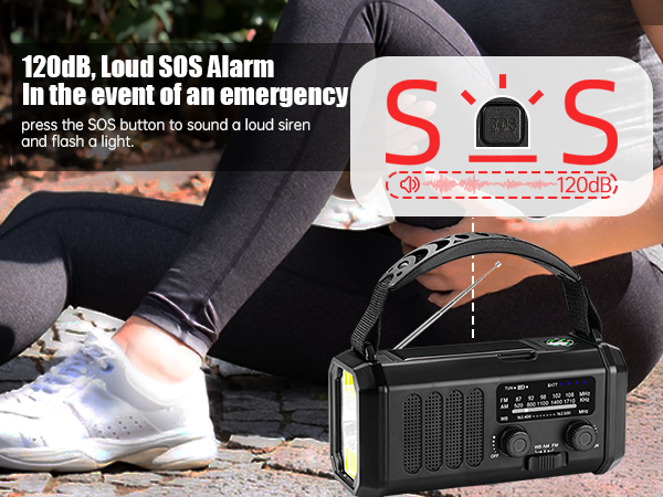 crank radio flashlight cell phone charger
