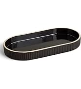 Preston Lane Signature Kitchen Ceramic Tray – Handmade in Portugal with Fluted Edges & Hand-Paint...