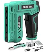 KingTool Electric Staple Gun, 3.7V Cordless 2-in-1 Stapler Nail Gun, 2.0Ah Battery Powered Cordle...
