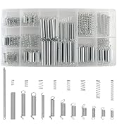 BDS-HOME 200Pcs Spring Assortment Kit, 20 Different Size Zinc Plated Extension and Compression Sp...