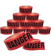 Cordova Safety Products - T15211 Pro Pack Danger Barricade Tape - Set of 12 Rolls - Each Roll Mea...