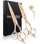 SEIMEIKEN Professional Hair Cutting Scissors Shears & Thinning Set - Japanese 440C Stainless Stee...