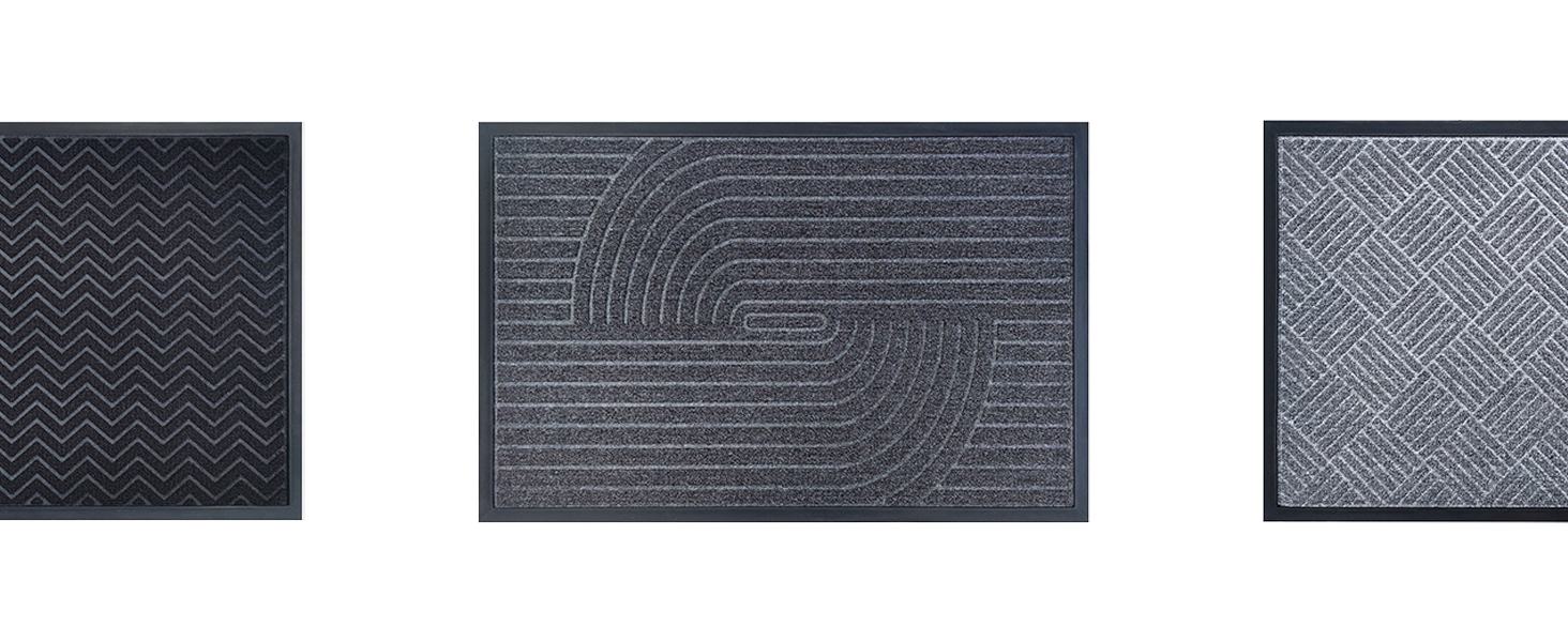 Door mat design display: fold line, nebula and woven