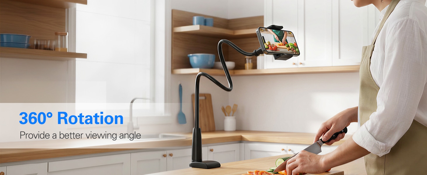 gooseneck bed phone holder