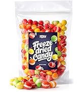 Freeze Dried Candy Rainbow 8oz, Crunchy Sweet Treat, Light Crispy Snack, Resealable Fresh Bag, Co...