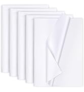 130 Sheets 20"x14" White Tissue Paper for Gift Bags, Gift Wrapping Tissue Paper Bulk for DIY Craf...