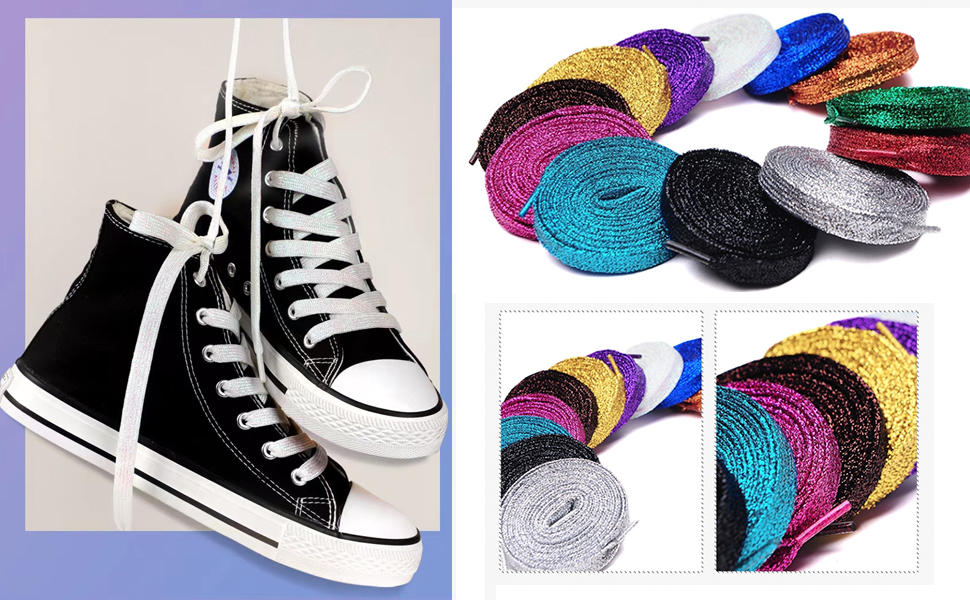 Colorful Sequin Shoelaces