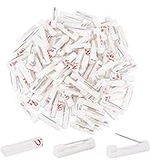 PandaHall 120 Pack 0.8 Inch Safety Bar Pins, Rectangle Adhesive Back Badge Crafting Pins for ID B...