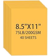 Cardstock 8.5 X 11, 40 Sheets Yellow Card Stock, 75lb/ 200gsm Copy Paper, Cardstock Printer Paper...