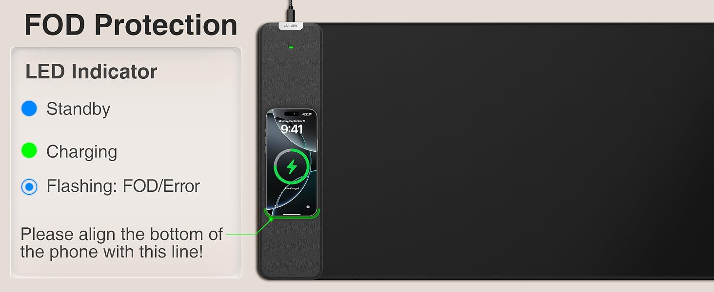 Wireless Charging Mouse Pad