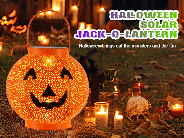 Outdoor Halloween Hanging Solar Powered Lantern Led Lights