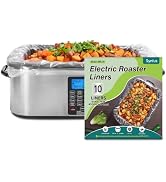 Syntus 10 Count Electric Roaster Liners 18 x 34 Inch, BPA-Free | Fit 16, 18, 22 Quart Roasters, H...