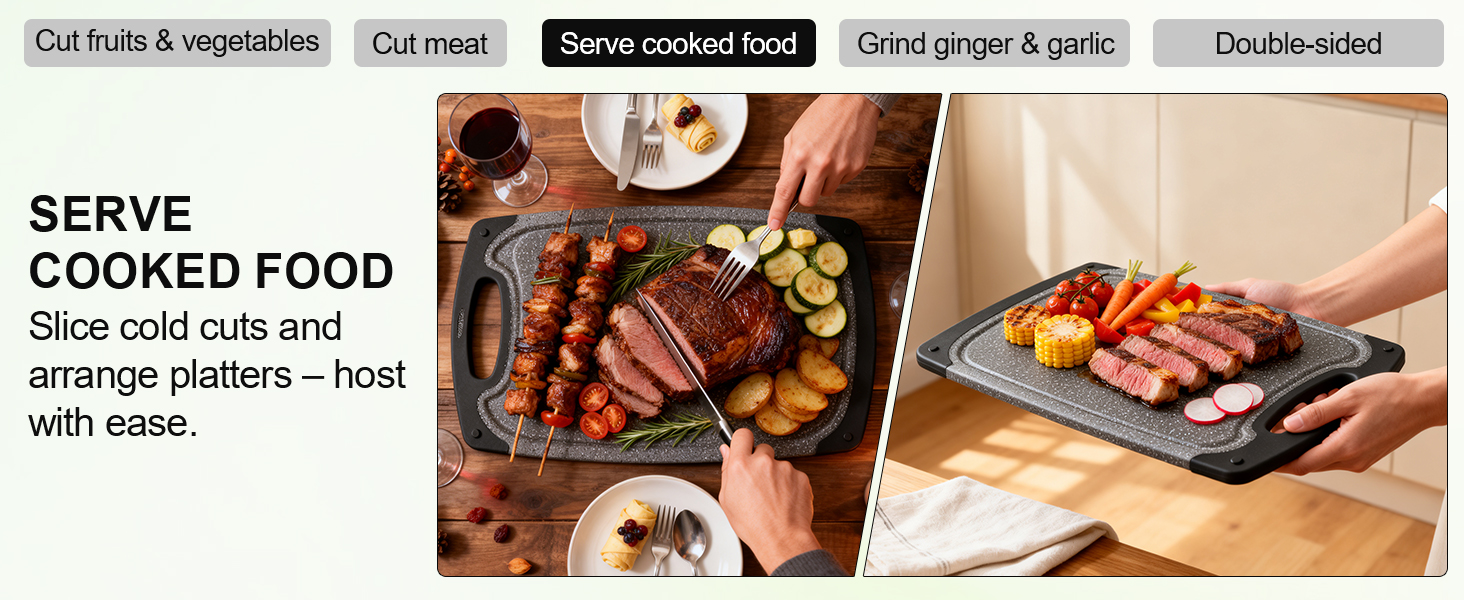 Serve cooked food
