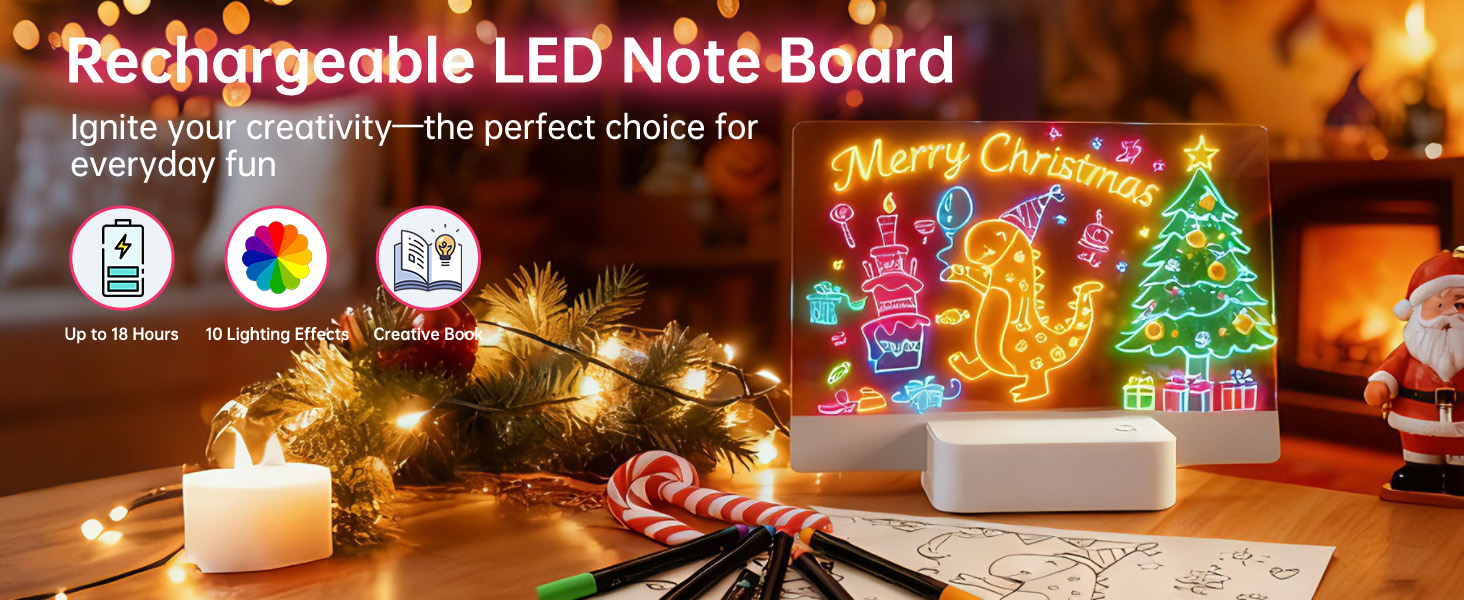 Rechargeable LED Note Board