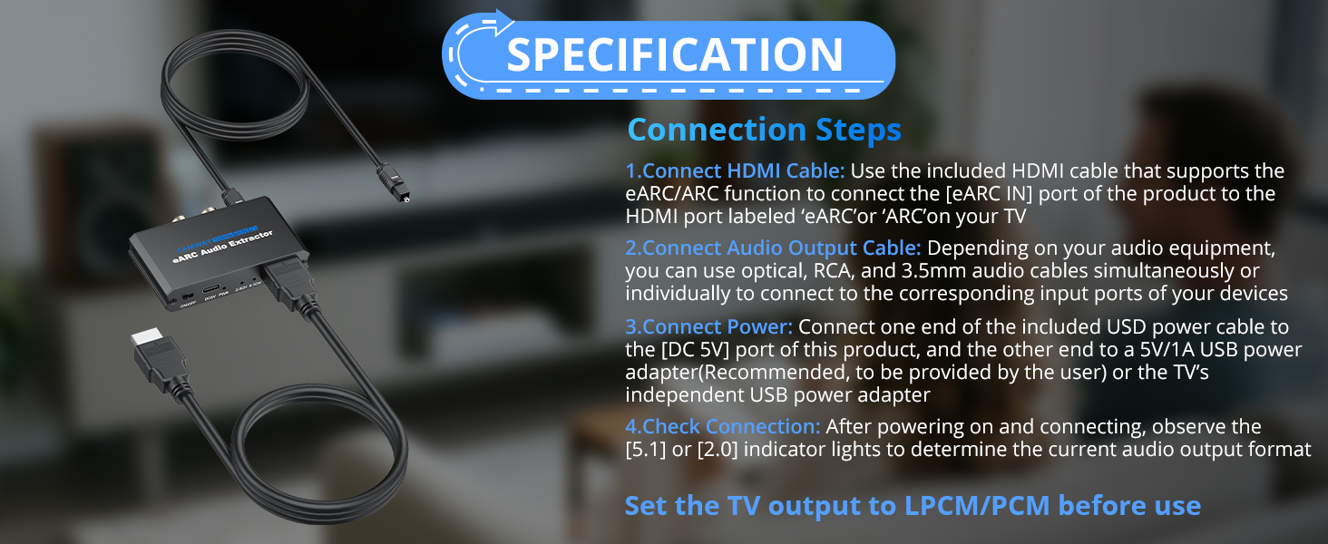 Text reads 'SPECIFICATION'. Technical specification page or manual excerpt showing detailed product information against a dark background.