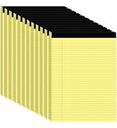 12Packs Legal Pads 8.5 x 11 Inch, 50Sheets/Pack, College Ruled & Perforated Yellow Writing Pads, ...