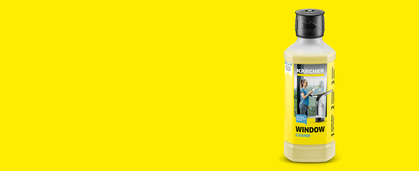 Kärcher Window Cleaner in front of yellow background