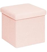 PINPLUS Storage Ottoman Cube Square Shaped Ottomans with Storage Foot Stool Footrest for Lving Ro...