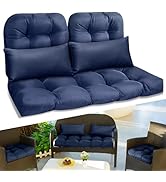 1 MIDDLE ONE Wicker Chair Cushions 3 Piece Set and 2 Piece Lumbar Support Cushion, Outdoor Wicker...