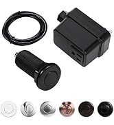 Garbage Disposal Switch, Cordless Air Switch Kit for Food Waste Disposer, Plastic Black, LONG 2.5...