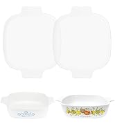 2PCS Silicone Lids for Corningware A-1-B | A-1.5-B Casserole Dish, Dishwasher&Freezer Safe (Lids ...