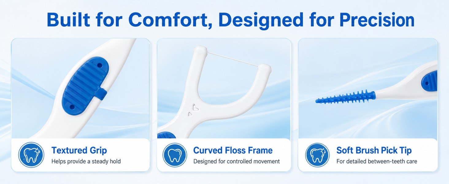 Dental Floss Picks Interdental Brushes
