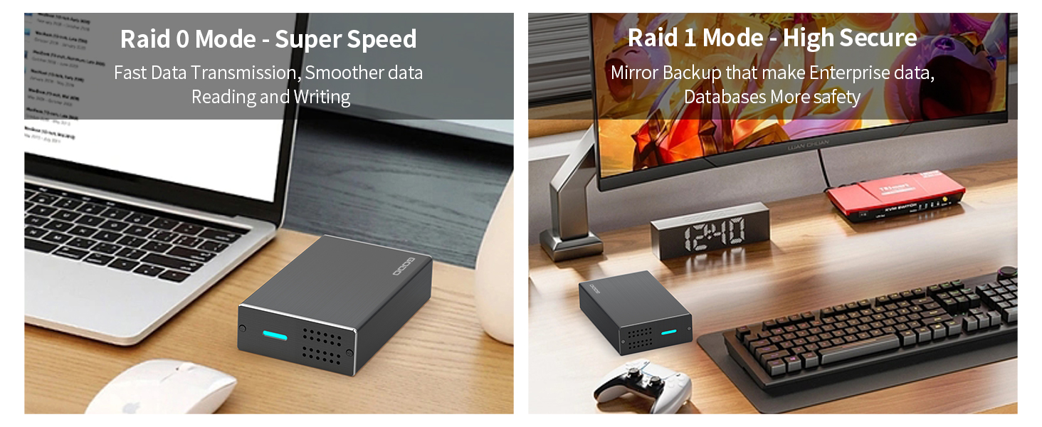 2 bay 2.5 inch raid hard drive enclosure