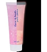 MEICOLY Neon Pink Body Glitter,Luminous UV Black Light Face Glitter Gel,Glow in The Dark Glitter ...