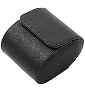 YANHHAN Watch Rolling Travel Leather Case - Brown Men's Single Watch Box with Pillow Watch Organi...