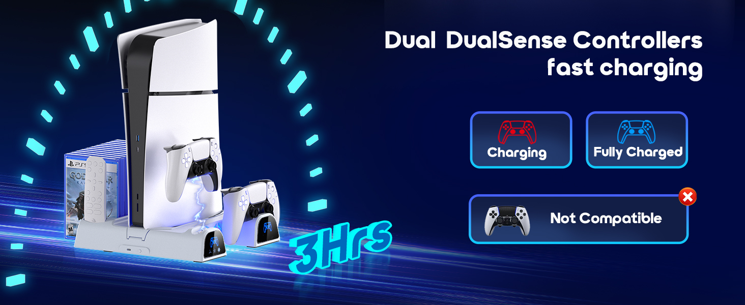 dual dualsense controllers fast charging