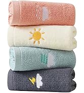 Lchkrep Hand Towels 4 Set, 100% Cotton Bath Hand Towel for Bathroom, Face, Kitchen, Gym and Spa, ...