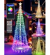Flacchi 7.8FT Smart Christmas Tree Lights - Star Tree Topper with Removable Bracket, App Control,...