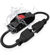 3 Prong Extension Cord with Waterproof Switch, HITRENDS Heavy Duty Extension Cord with Inline On/...