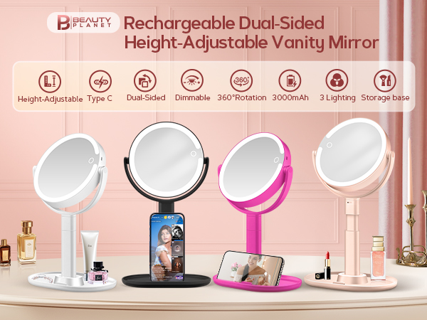 magnifying mirror with light