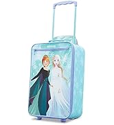 AMERICAN TOURISTER Kids' Disney Softside Upright Luggage, Telescoping Handles, Frozen, Carry-On 1...
