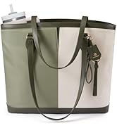 LOVEVOOK Laptop Tote Bag for Women, Lightweight Work Bag with Cup Holder, Waterproof Teacher Nurs...
