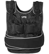 SPRI 20 lb Weighted Vest for Women & Men - Adjustable Weight Vest for Running, Strength Training,...