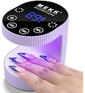 MEKK Cordless Mini UV Light for Gel Nails - 24W Rechargeable Mini UV LED Nail Lamp with Touch Con...