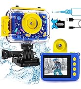 GKTZ Kids Camera - Waterproof Underwater Camera for Kids, Christmas Birthday Gifts for Boys Age 3...