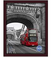 RPJC 14x18 inch Solid Wood Poster Frames for Wall Mounting Hanging Picture Frame Dark Brown
