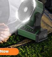 portable camping fan with remote and light