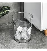 Anyoifax Small Trash Can Plastic Wastebasket 1.5 Gallon Round Garbage Container Bin with Handles ...